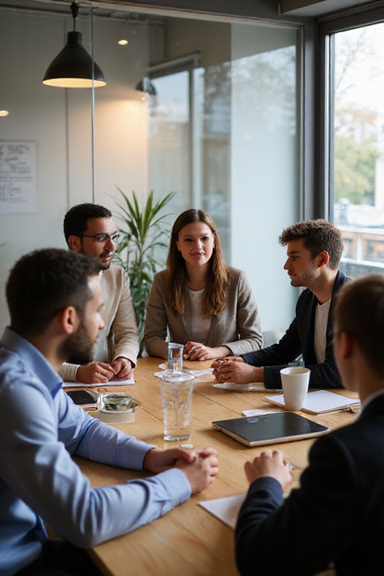 Business team demonstrating emotional intelligence