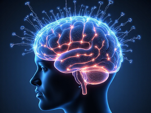 Brain neuroplasticity illustration