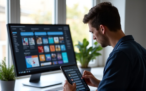 Person working on digital design